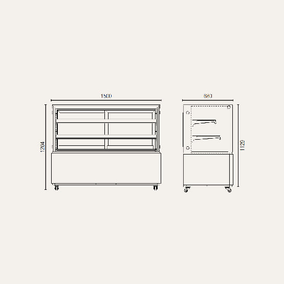 Exquisite CDR215 - 3 Tiers Cake Display Fridge 1500mm