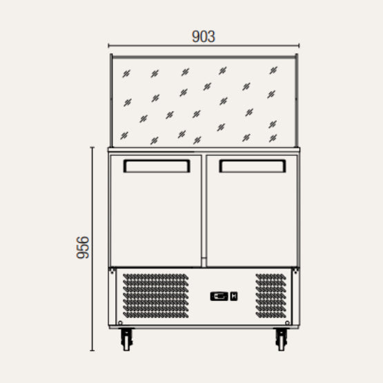 Exquisite SBC250 Saladette Food Preparation Refrigerators – Static