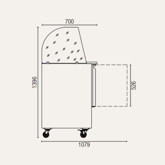 Exquisite SBC250 Saladette Food Preparation Refrigerators – Static