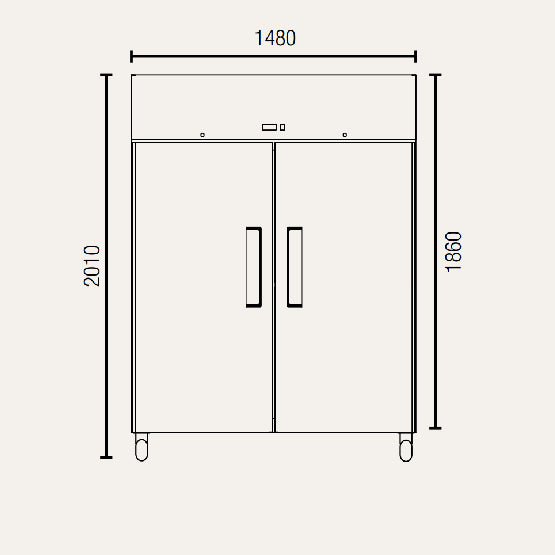 Exquisite GSC1410H Two Solid Doors Upright Storage Refrigerators