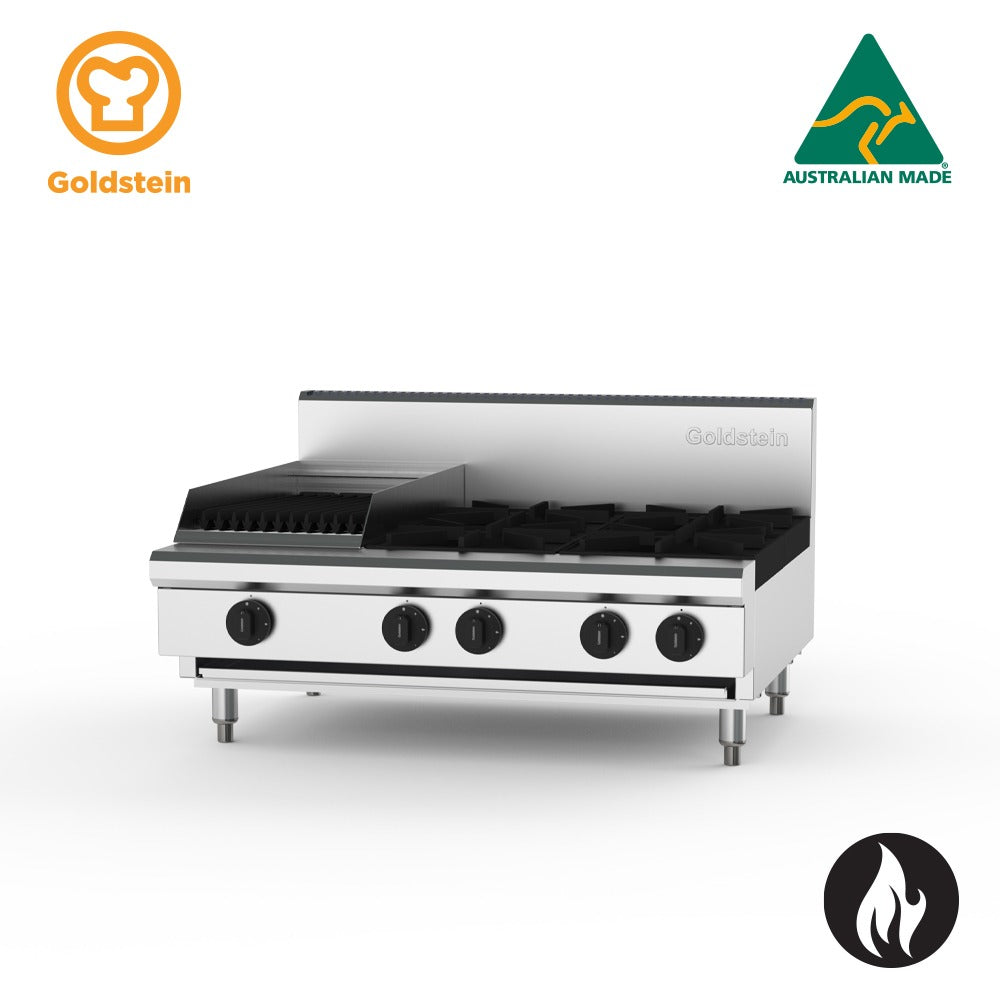Goldstein PFB12Q4-X - 4 Burners Cooking Tops with 305mm BBQ