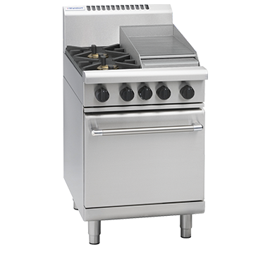 Waldorf / RN8413G_LPG / 600mm Gas Range Static Oven - 2 burner cooktop range with 300mm griddle (100MJ, LPG) / 210kg / W600 x D805 x H1130 / 1Y Warranty