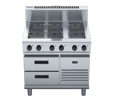 Waldorf 800 Series RN8600E-RB - 900mm Electric Cooktop Refrigerated Base