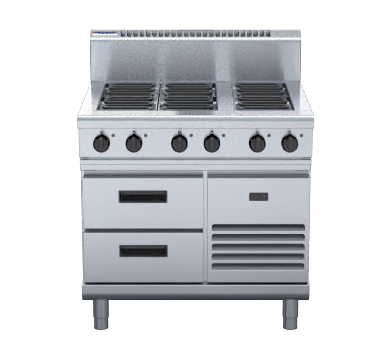 Waldorf 800 Series RN8600E-RB - 900mm Electric Cooktop Refrigerated Base