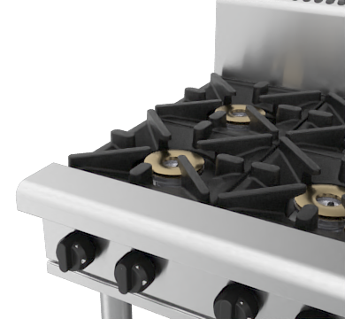 Waldorf / RN8600G-LS_NAT / 900mm Gas Cooktop Leg Stand - 6 Burners (168MJ, Natural Gas) / 174Kg / W900 x D805 x H1130 / 1Y Warranty