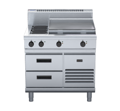 Waldorf 800 Series RN8606E-RB - 900mm Electric Cooktop Refrigerated Base