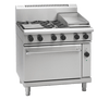 Waldorf / RN8613GEC_NAT / 900mm Gas Range Electric Convection Oven - 4 burner cooktop range with 300mm griddle (132MJ, Natural Gas) / 265kg / W900 x D805 x H1130 / 1Y Warranty