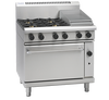 Waldorf / RN8613G_LPG / 900mm Gas Range Static Oven - 4 burner cooktop range with 300mm griddle(162MJ, LPG) / 274kg / W900 x D805 x H1130 / 1Y Warranty