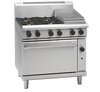 Waldorf / RN8613G_NAT / 900mm Gas Range Static Oven - 4 burner cooktop range with 300mm griddle(162MJ, Natural Gas) / 274kg / W900 x D805 x H1130 / 1Y Warranty