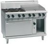 Waldorf / RN8816G_LPG / 1200mm Gas Range Static Oven - 4 burner cooktop range with 600mm griddle (182MJ, LPG) / 339kg / W1200 x D805 x H1130 / 1Y Warranty