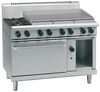 Waldorf / RNL8819G_NAT / 1200mm Gas Range Static Oven Low Back Version - 2 burner cooktop range with 900mm griddle (146MJ, Natural Gas) / 339kg / W1200 x D805 x H972 / 1Y Warranty