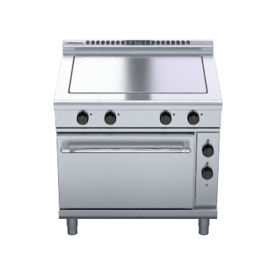 Waldorf 800 Series RNL8114E - 900mm Electric Solid Top Static Oven Range Low Back Version