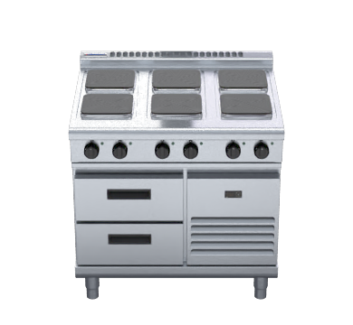 Waldorf 800 Series RNL8600SE-RB - 900mm Electric Cooktop Sealed Hobs Low Back Version - Refrigerated Base