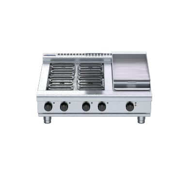 Waldorf 800 Series RNL8603E-B - 900mm Electric Cooktop Low Back Version Bench Model