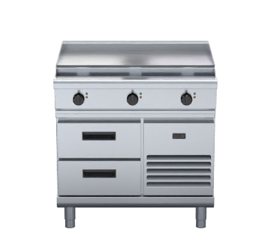 Waldorf 800 Series RNL8609E-RB - 900mm Electric Cooktop Low Back Version Refrigerated Base