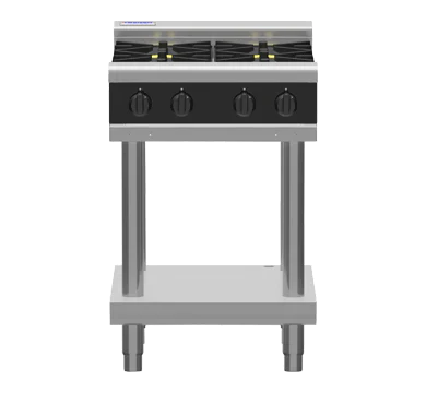 Waldorf / RNB8406G-LS_NAT / Bold 600mm Gas Cooktop - 4 Burners Leg Stand (40MJ, Natural Gas) / 116kg / W600 x D805 x H1130 / 1Y Warranty