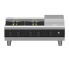 Waldorf / RNLB8606G-B_NAT / 900mm Gas Cooktop Low Back Version - 2 Burner cooktop with 600mm griddle Bench Model (96MJ, Natural Gas) / 174Kg / W900 x D805 x H372 / 1Y Warranty