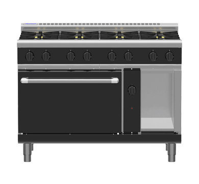 Waldorf / RNLB8813G_NAT / Bold 1200mm Gas Range Static Oven Low Back Version  - 6 burner cooktop range with 300mm griddle(218MJ, Natural Gas) / 339kg / W1200 x D805 x H972/ 1Y Warranty