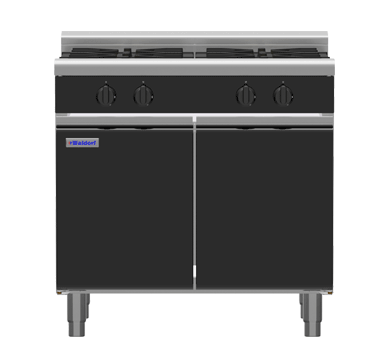 Waldorf / RNLB8900G-CD_NAT / Bold 900mm Gas Cooktop Low Back Version - 4 Burner Cabinet Base (112MJ, Natural Gas) / 245kg / W900 x D805 x H972/ 1Y Warranty