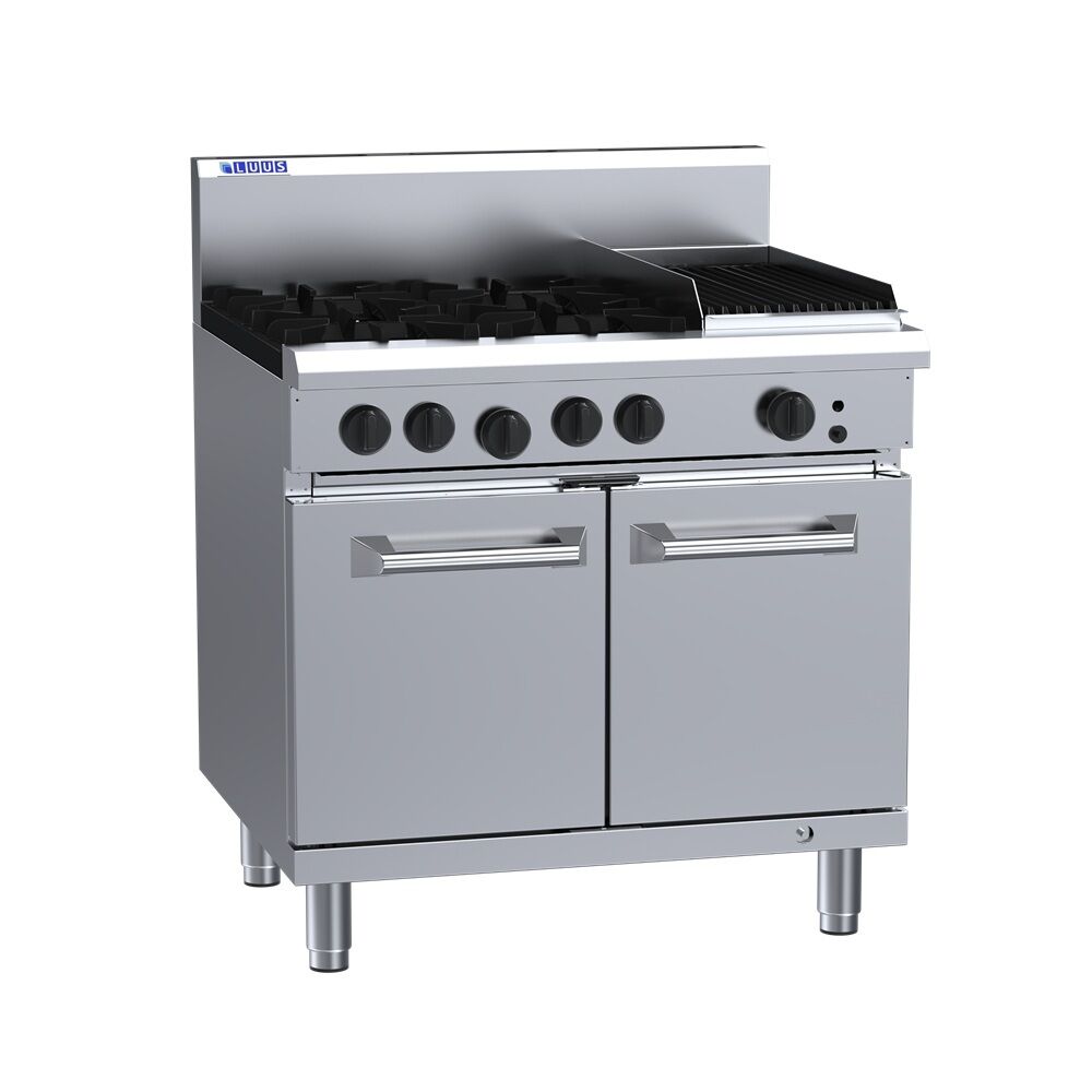 Luus RS-4B3C - 4 Open Burners + 300mm Chargrill with Oven