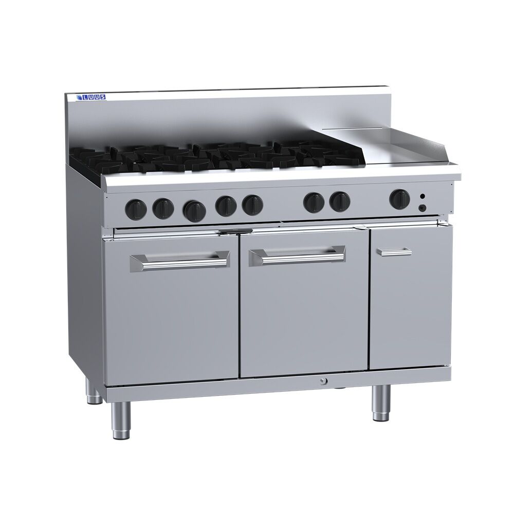 Luus RS-6B3P - 6 Open Burners + 300mm Griddle with Oven