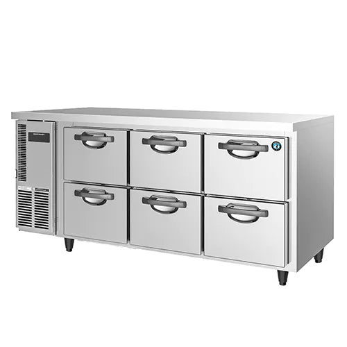Hoshizaki - 404L 6 Drawer 150mm Deep Gastronorm Underbench Refrigerator on castors - RTC-167DEA-GN-6D