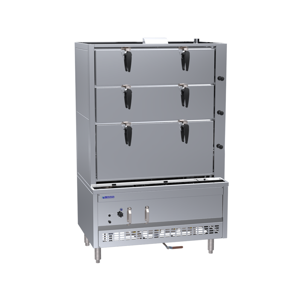 Luus SCM-120 - 3 Deck Steam Cabinet - 1200mm Wide