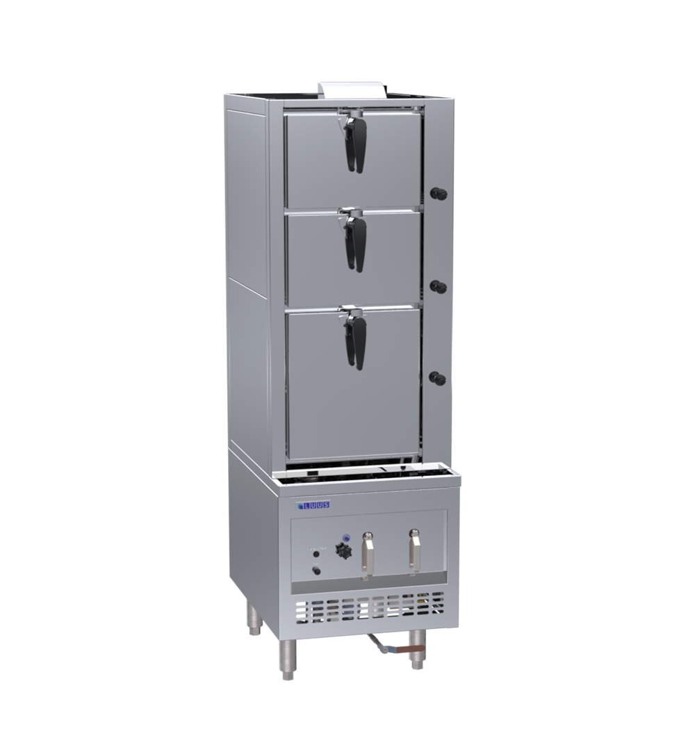 Luus SCM-60 - 3 Deck Steam Cabinet - 600mm Wide