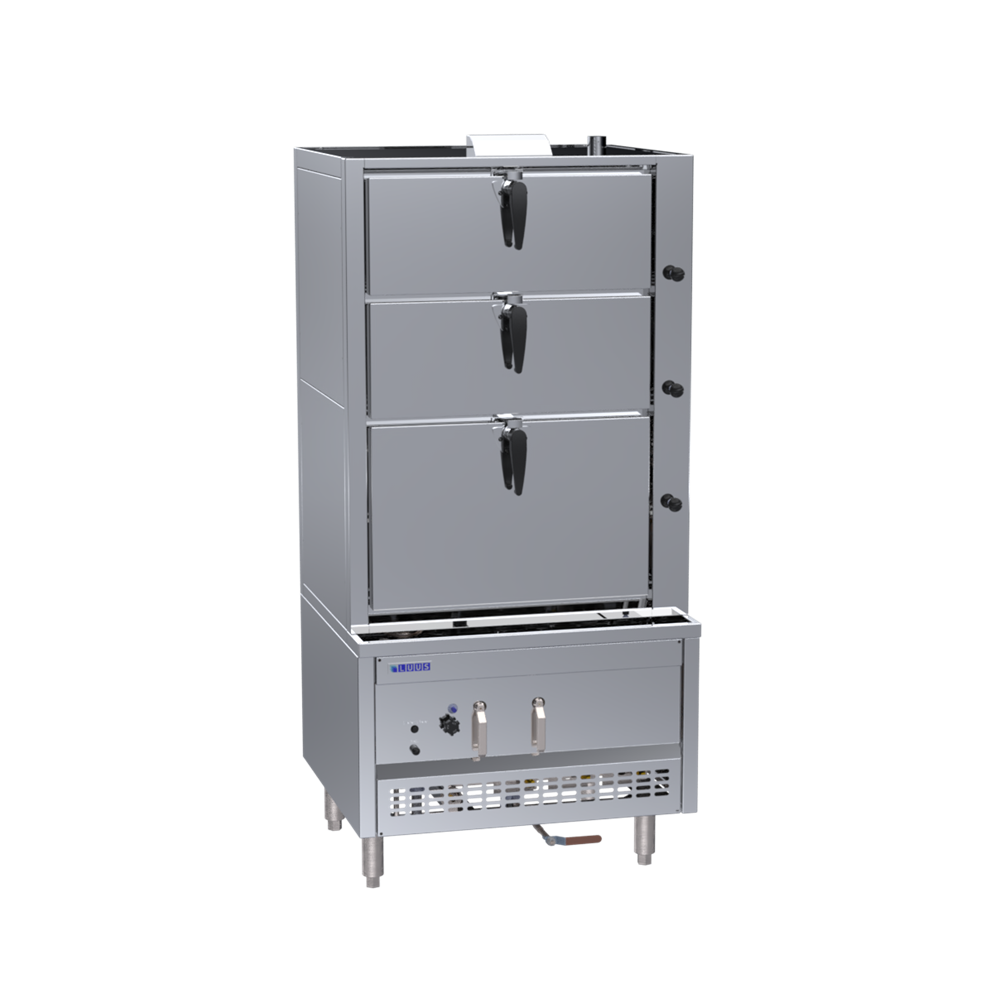 Luus SCM-90 - 3 Deck Steam Cabinet - 900mm Wide