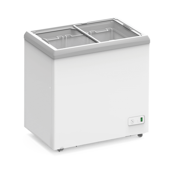 Exquisite SD117 Flat Glass Display Chest Freezers with LED Light
