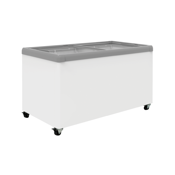 Exquisite SD650 Flat Glass Display Chest Freezers 566L