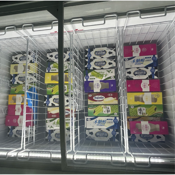 Exquisite SD117 Flat Glass Display Chest Freezers with LED Light