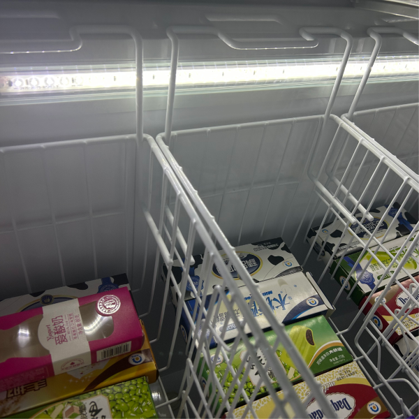 Exquisite SD650 Flat Glass Display Chest Freezers with LED Light