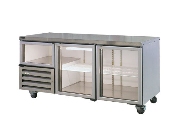 Anvil UBG1800 (H) Underbench Fridge 2 1/2 Glass Doors
