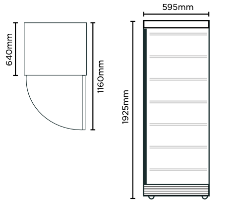 Bromic UC0374SDW-NR White Solid Door Storage Chiller 372L