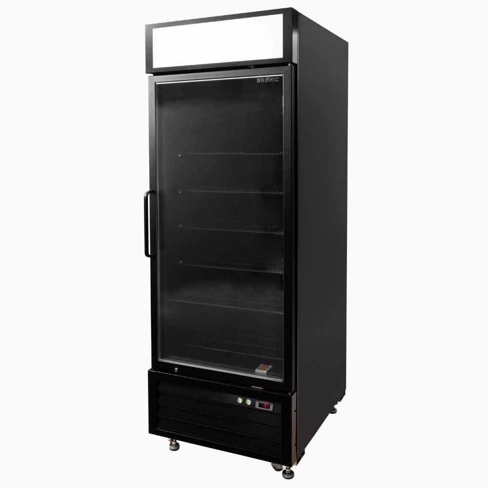Bromic - Upright Display Fridge 546L - 1 Door - Flat Glass - Lightbox