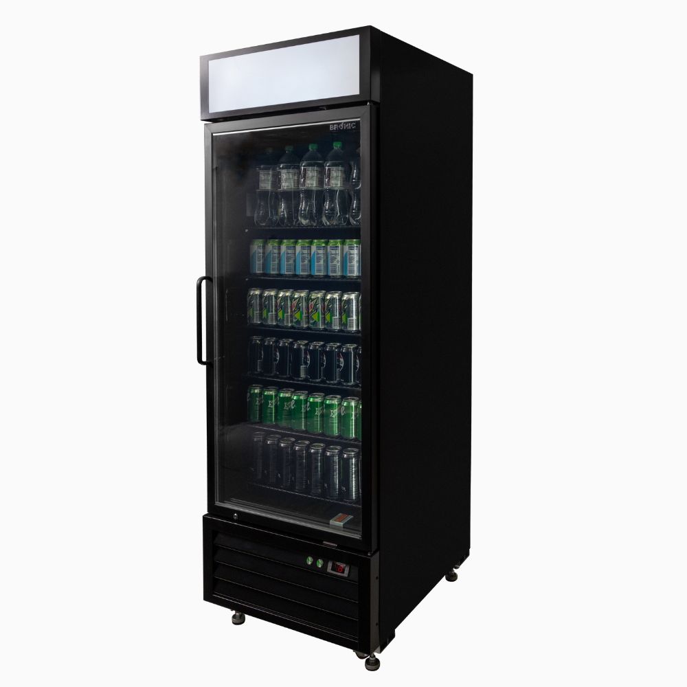 Bromic - Upright Display Fridge 546L - 1 Door - Flat Glass - Lightbox