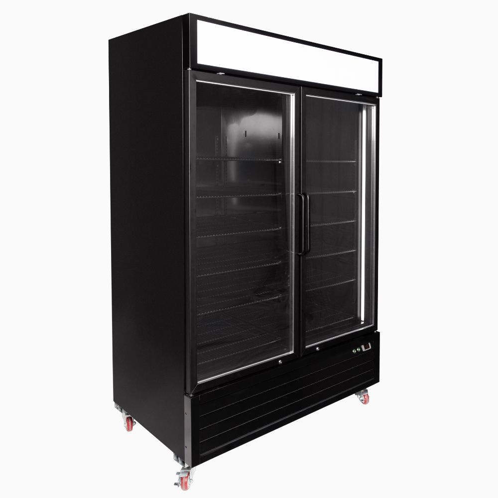 Bromic - Upright Display Fridge 1266L - 2 Door - Flat Glass - Lightbox
