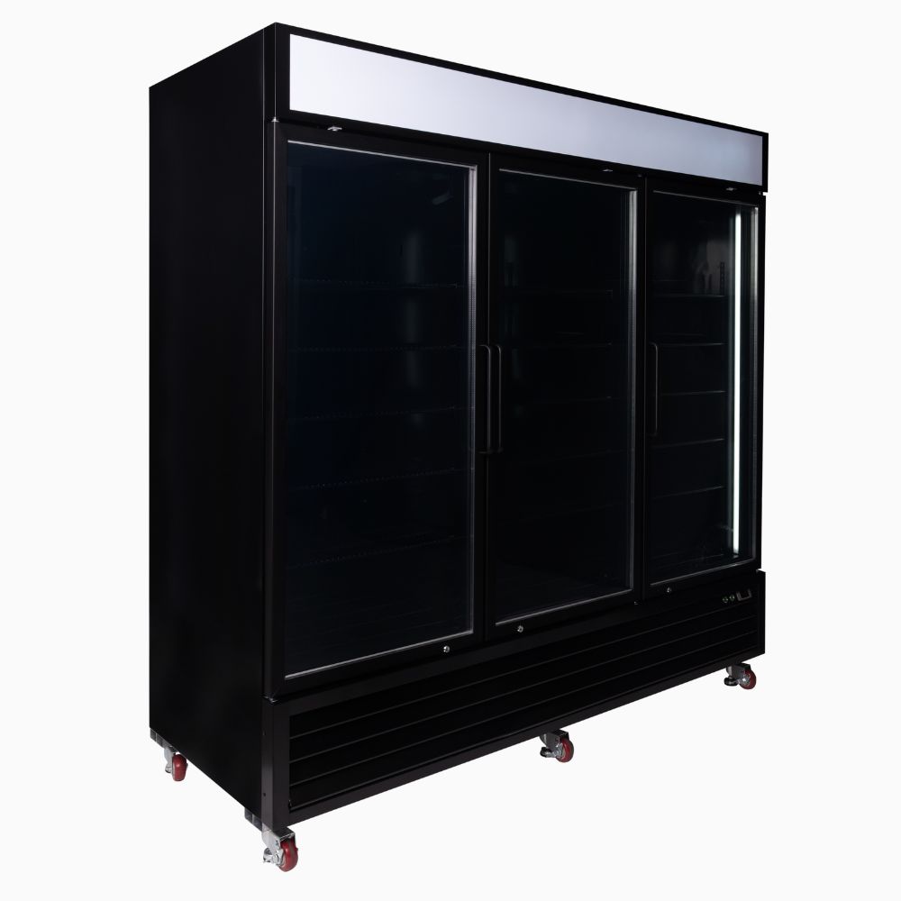 Bromic - Upright Display Fridge 1980L - 3 Door - Flat Glass - Lightbox