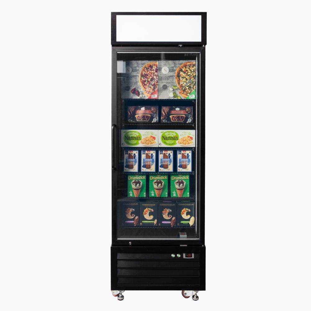 Bromic - Upright Display Freezer 546L - 1 Door - Flat Glass - Lightbox