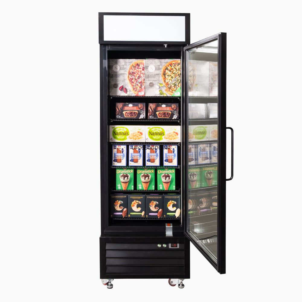 Bromic - Upright Display Freezer 546L - 1 Door - Flat Glass - Lightbox