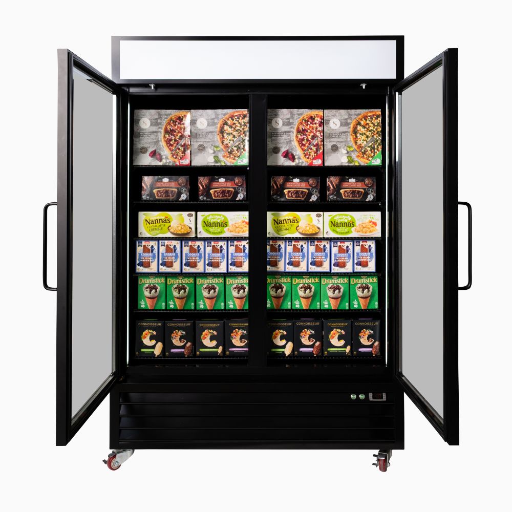 Bromic - Upright Display Freezer 1266L - 2 Door - Flat Glass - Lightbox