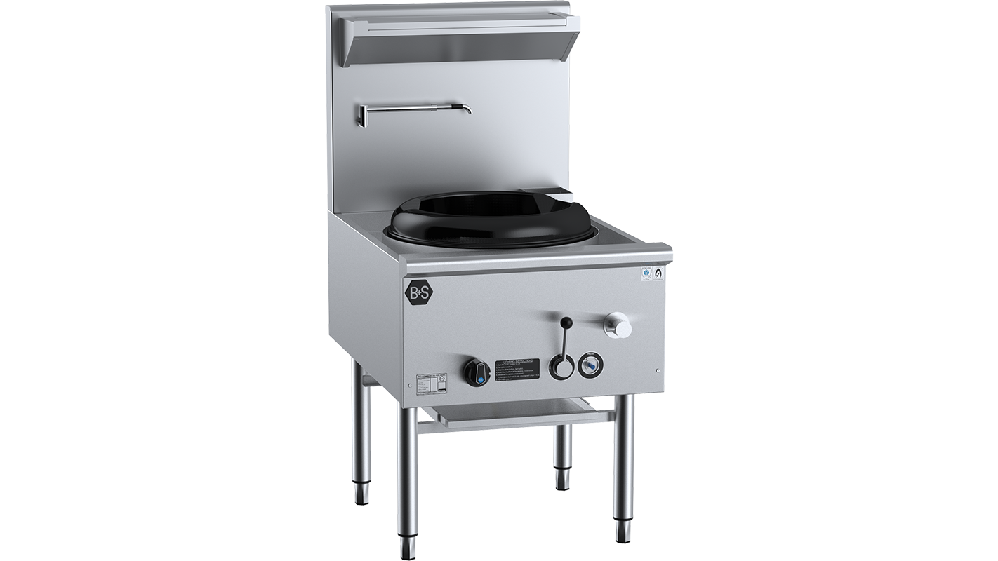 B+S Black Large Single Hole Deluxe Waterless Wok Table UFWWD-1L