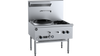 B+S Black Singl Hole Deluxe Waterless Wok Table with Two RHS burners UFWWD-1SB2