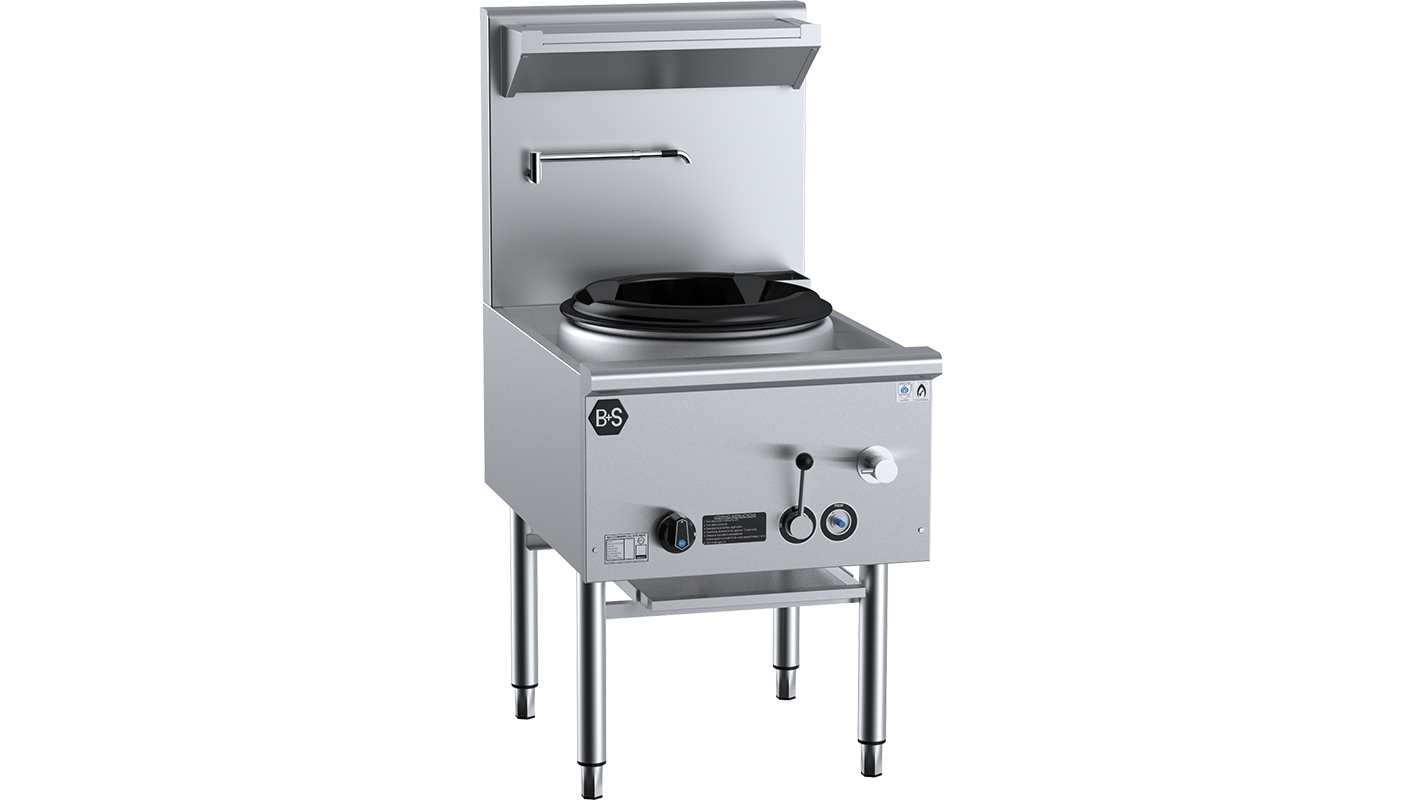 B+S Black Single Hole Deluxe Waterless Wok Table UFWWD-1