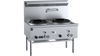B+S Black Two Hole Deluxe Waterless Wok Table UFWWD-2