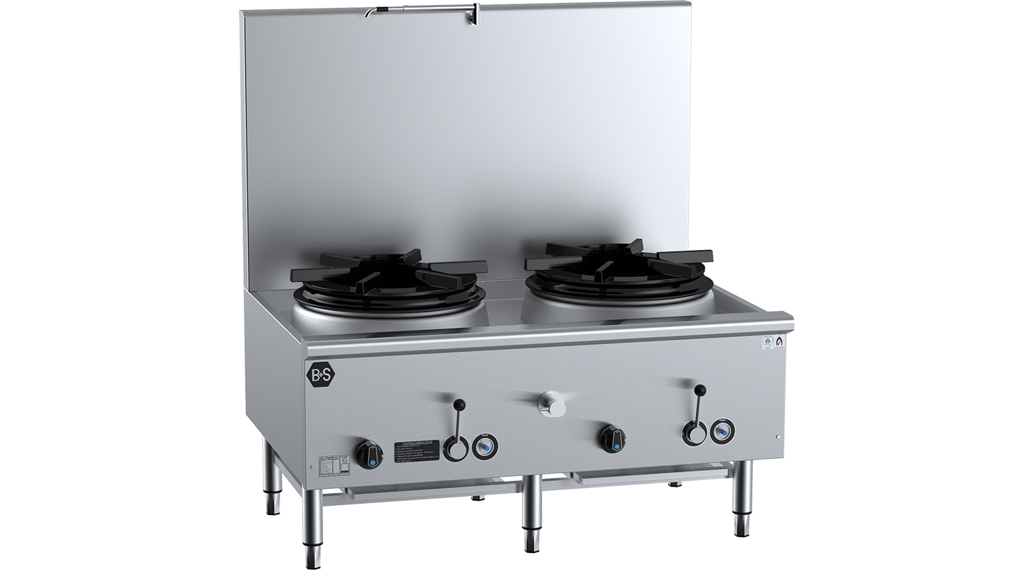 B+S Black Two Hole Deluxe Waterless Stock Pot UFWWSPD-2