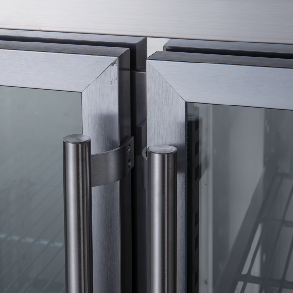 Exquisite SSC400G Three Glass Doors Underbench Storage Refrigerators Slimline