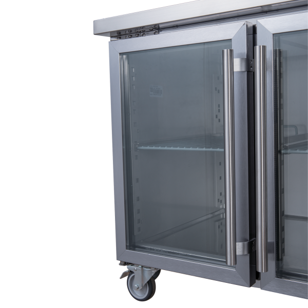 Exquisite USC400G Three Glass Doors Underbench Storage Refrigerators