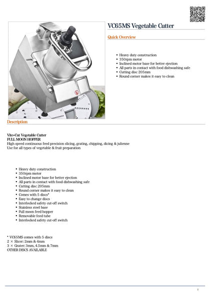 Yasaki VC65MS Vegetable Cutter